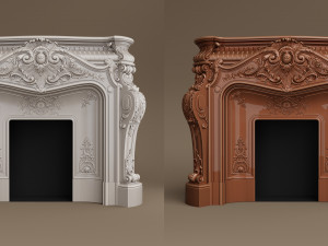PFM Marble Fireplace MF-0018 3D Model