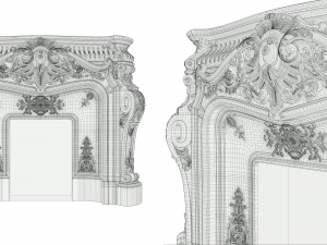 PFM Marble Fireplace MF-0018 3D Model