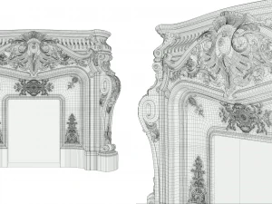 PFM Marble Fireplace MF-0018 3D Model