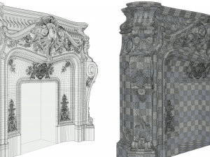 PFM Marble Fireplace MF-0018 3D Model