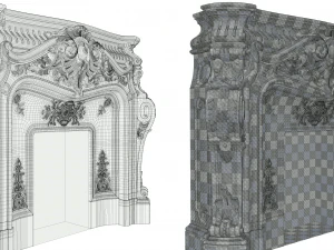 PFM Marble Fireplace MF-0018 3D Model