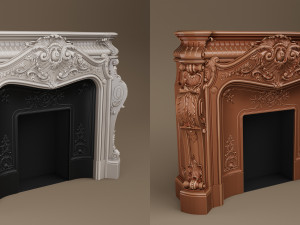 PFM Marble Fireplace MF-0018 3D Model