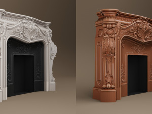 PFM Marble Fireplace MF-0018 3D Model