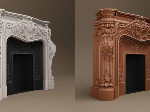 PFM Marble Fireplace MF-0018 3D Model