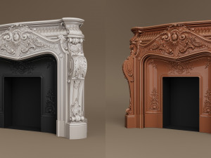 PFM Marble Fireplace MF-0018 3D Model
