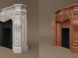 PFM Marble Fireplace MF-0018 3D Model