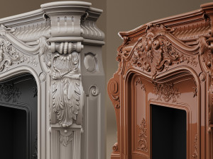 PFM Marble Fireplace MF-0018 3D Model