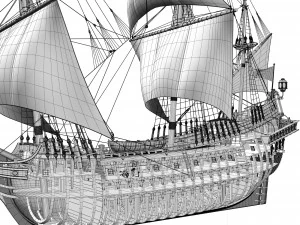 Fregata 1600 XVII Modello 3D