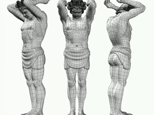 Atlant statue 3D 모델