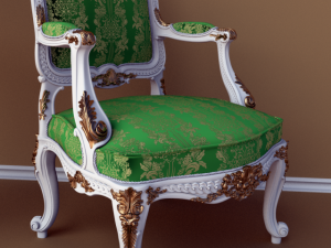 1dantique chairs set Modelo 3D