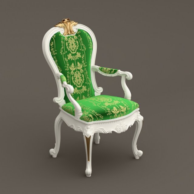 baroque chairb1 Modello 3D .c4d .max .obj .3ds .fbx .stl .blend 