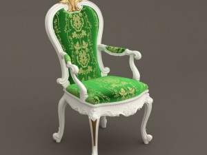 baroque chairb1 Modello 3D