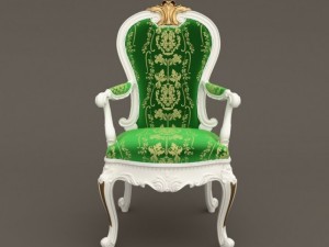 baroque chairb1 Modello 3D