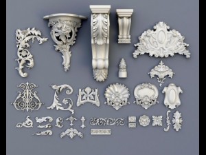swag ornaments collection 3D-Modell