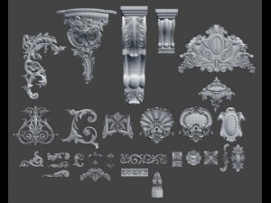 swag ornaments collection Modello 3D