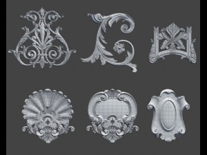 swag ornaments collection Modello 3D