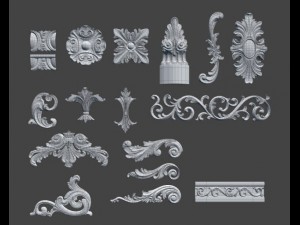 swag ornaments collection Modello 3D