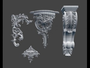 swag ornaments collection Modello 3D