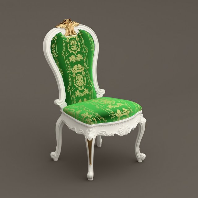 baroque chairb2 3D Модель .c4d .max .obj .3ds .fbx .stl .blend 
