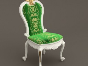 baroque chairb2 3D Model