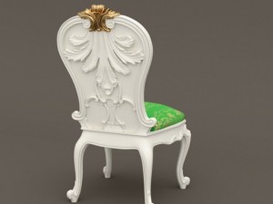 baroque chairb2 3D Модель