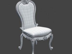 baroque chairb2 3D Модель