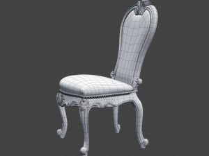 baroque chairb2 3D Модель