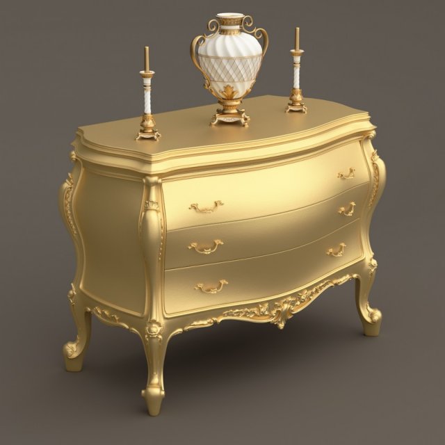 baroque commode a 3D 모델 .c4d .max .obj .3ds .fbx .stl .blend