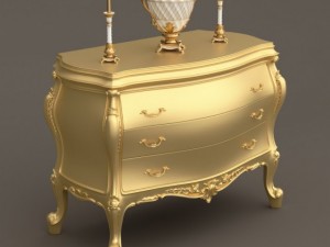 baroque commode a 3D Model