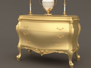 baroque commode a Model 3D