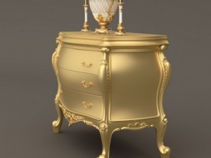 baroque commode a Model 3D