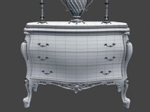 baroque commode a Model 3D