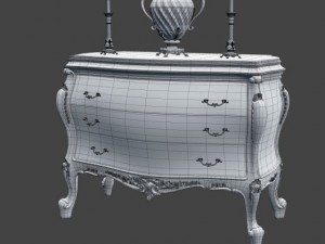 baroque commode a Model 3D