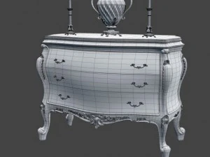 baroque commode a 3D Model