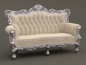 fb sofa belle de fleur french love seat Modelo 3D