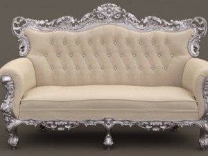 fb sofa belle de fleur french love seat 3D Model