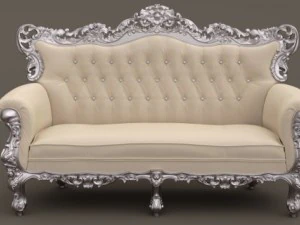 fb sofa belle de fleur french love seat 3D Model