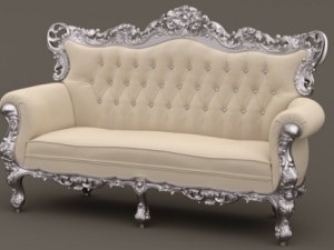 fb sofa belle de fleur french love seat 3D Model
