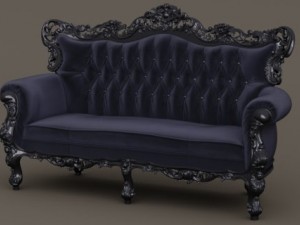 fb sofa belle de fleur french love seat 3D Model