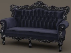fb sofa belle de fleur french love seat 3D Model