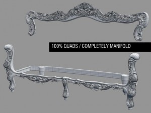 fb sofa belle de fleur french love seat 3D Model