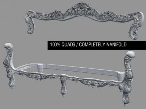 fb sofa belle de fleur french love seat 3D Model