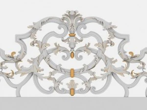 baroque bedroom set a 3D Model