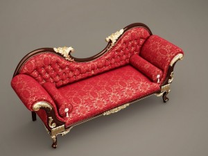 fb chaiselonguec double ended Model 3D