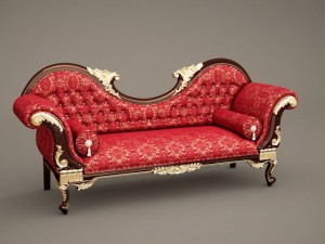 fb chaiselonguec double ended Model 3D