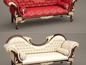 fb chaiselonguec double ended Model 3D