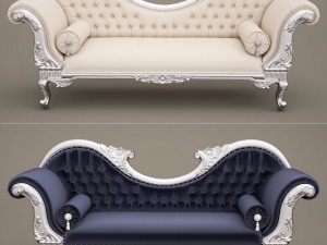 fb chaiselonguec double ended Model 3D