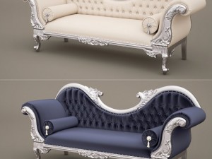 fb chaiselonguec double ended Model 3D