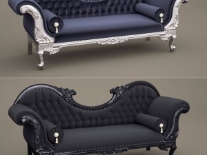 fb chaiselonguec double ended Model 3D