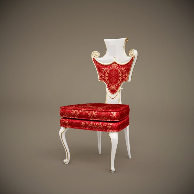 baroque chair c1 3D Модель .c4d .max .obj .3ds .fbx .stl .blend 
